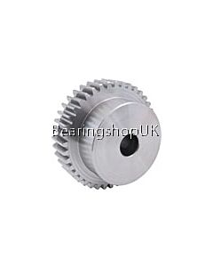 3 Mod x 16 Tooth Metric Spur Gear in Stainless Steel