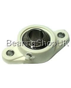 TP-SUCFL205-16 1inch Thermoplastic 2 Bolt Flanged Bearing (White)